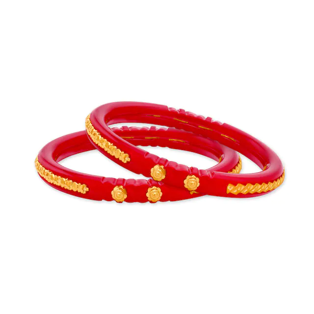 22Kt Gold Pola Bangles With Hallmarked
