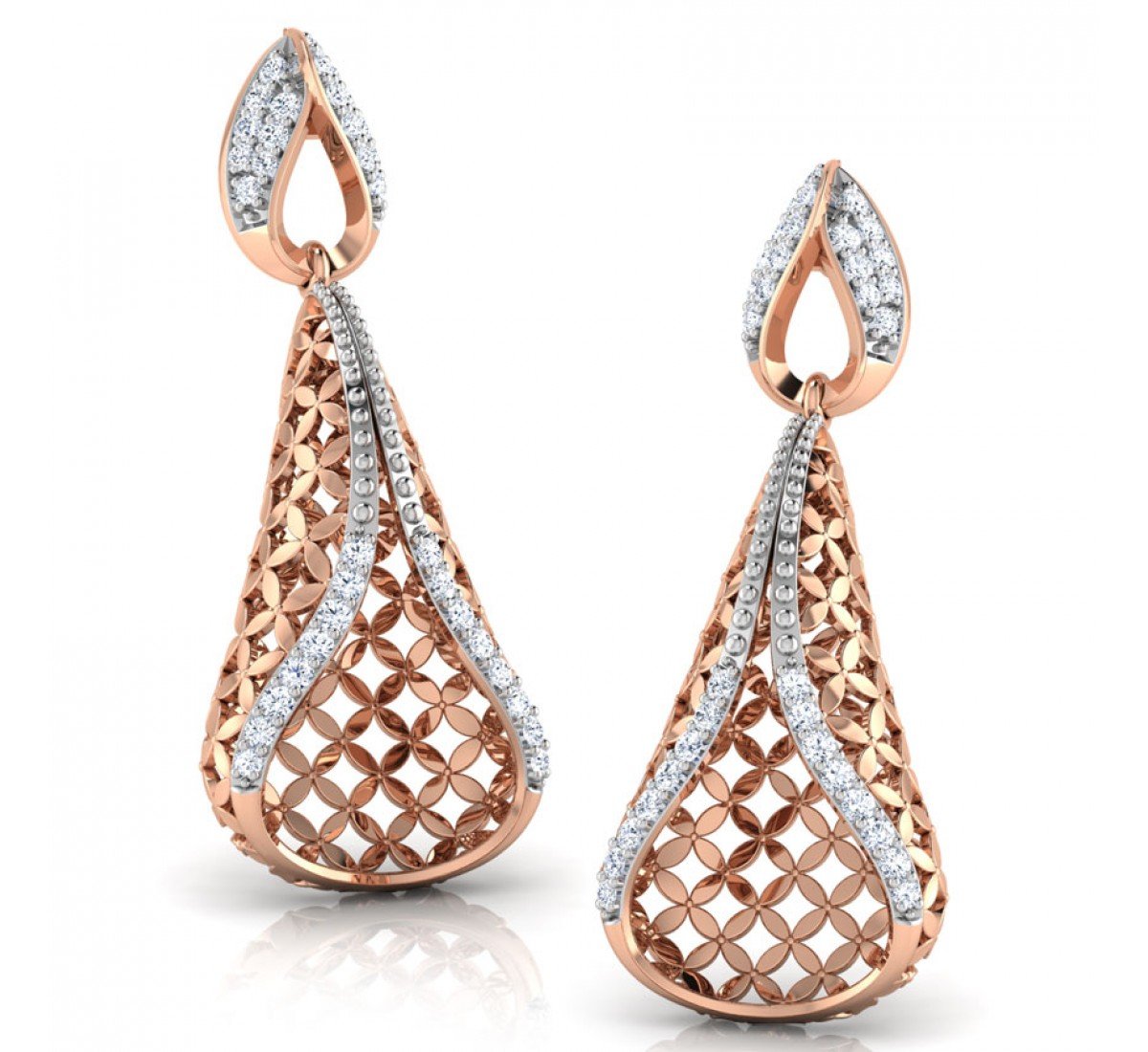 Ocean Aiden Diamond Jhumkas