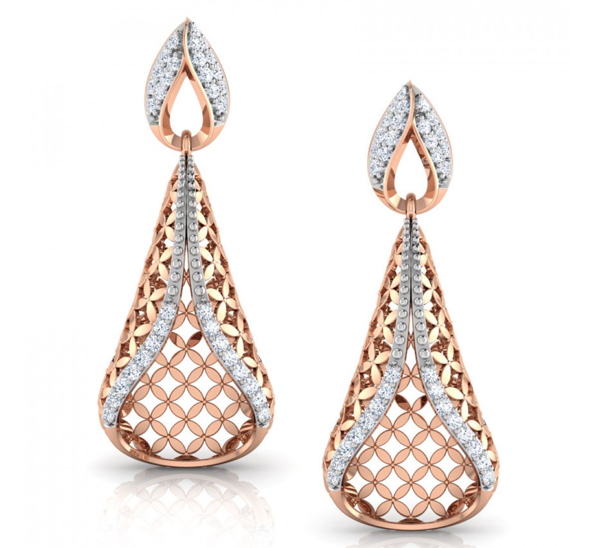 Ocean Aiden Diamond Jhumkas