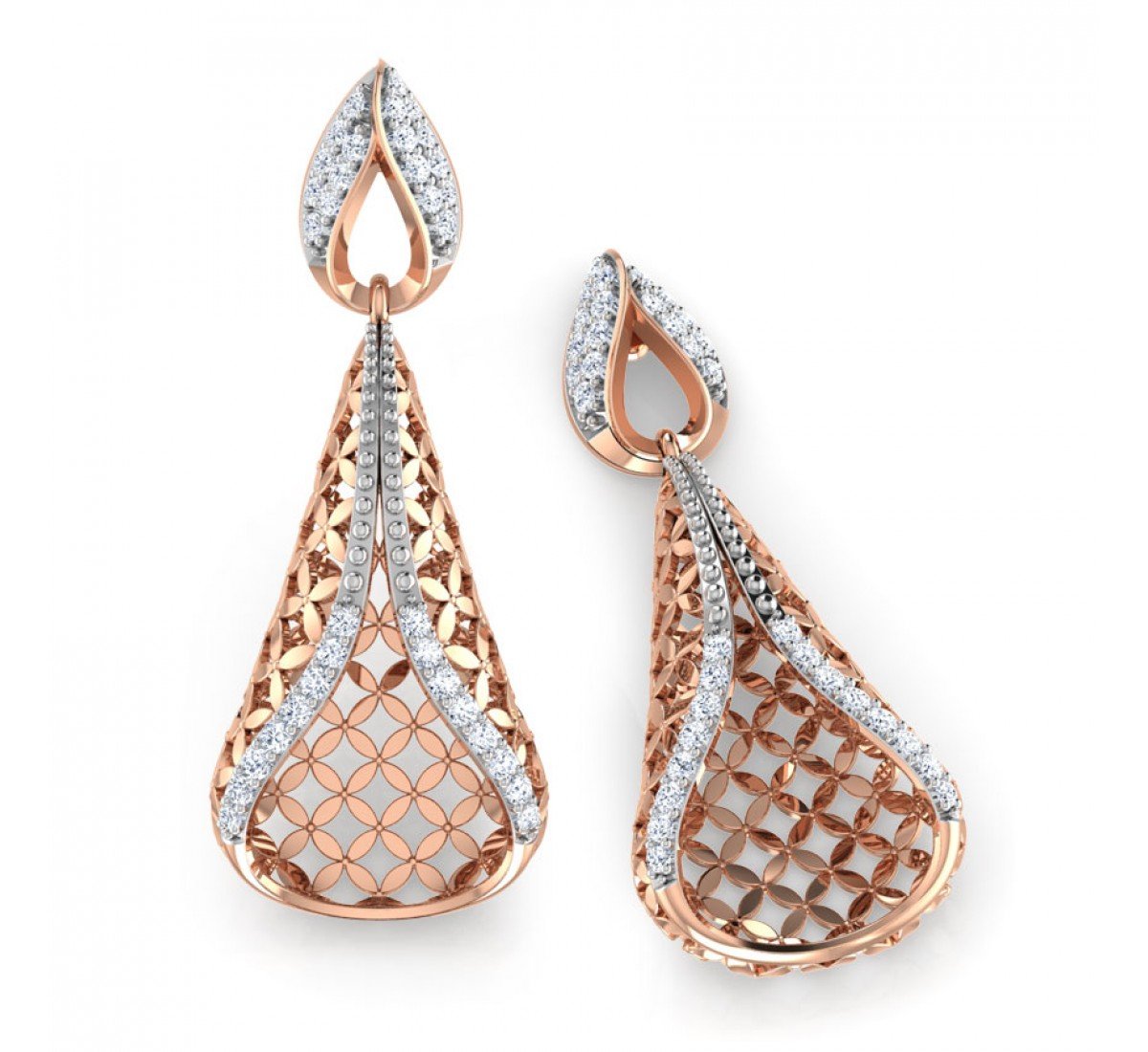 Ocean Aiden Diamond Jhumkas