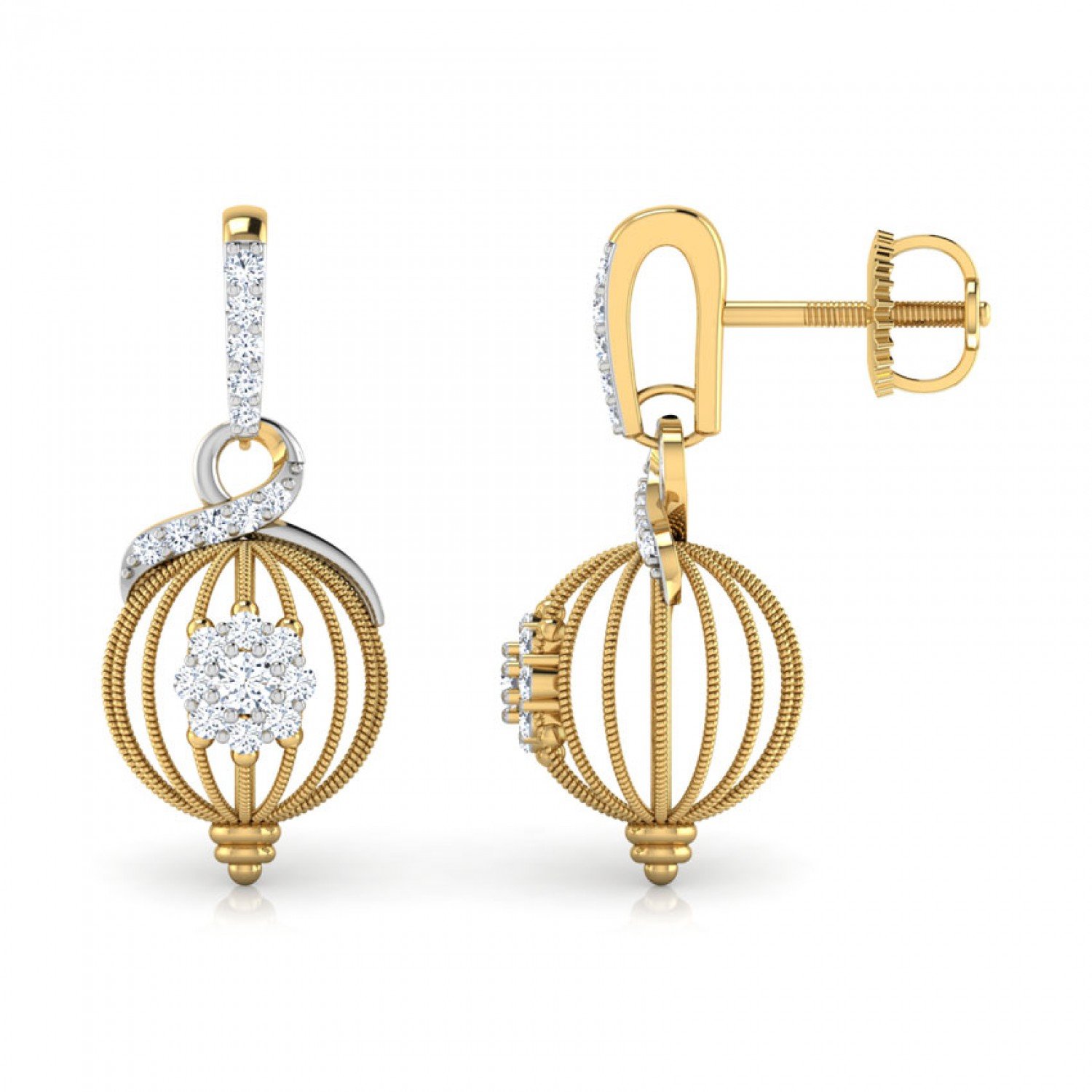 Silk Sanjukta Diamond Jhumkas