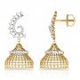 Glitz Bead Diamond Jhumkas