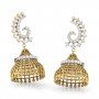 Glitz Bead Diamond Jhumkas
