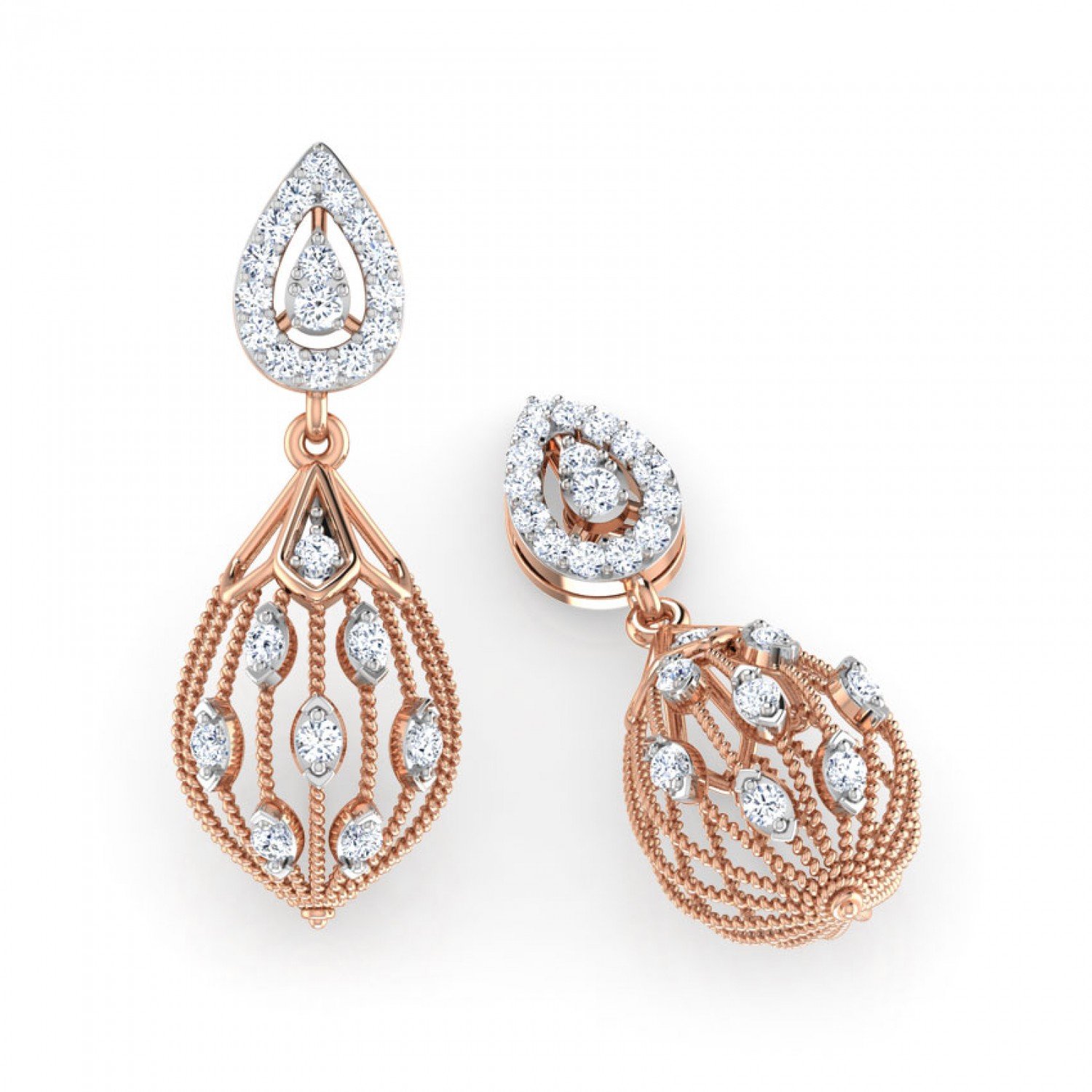 Crest Diamond Jhumkas