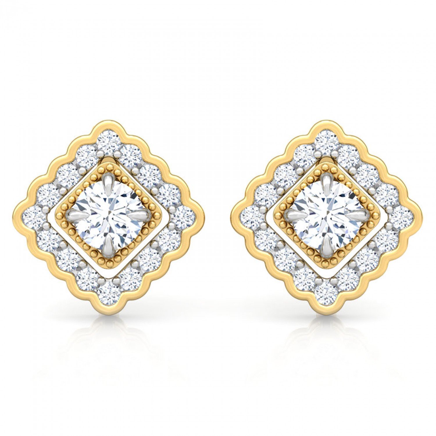 Flick Solitaire Diamond Earrings Flick Solitaire Diamond Earrings