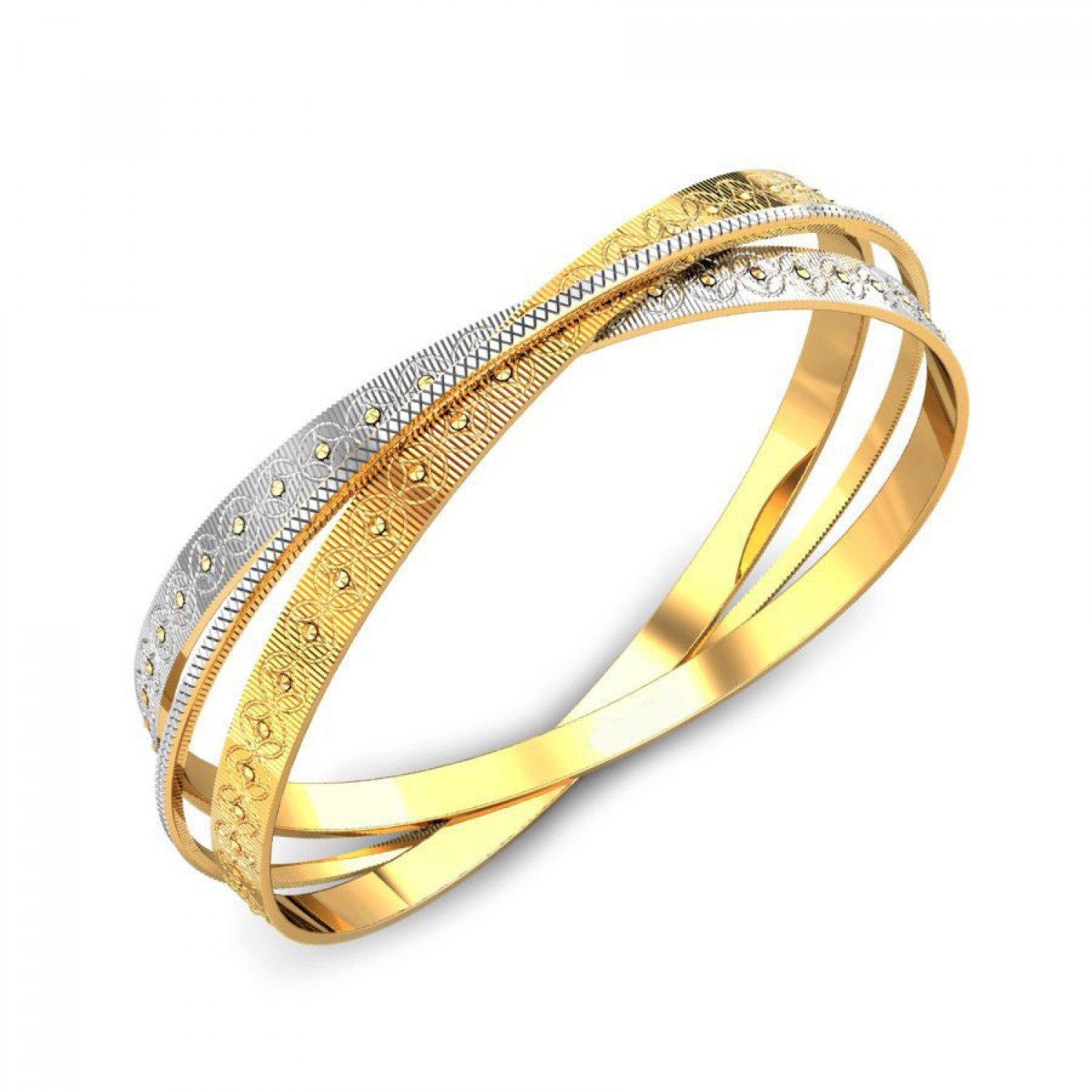 Echo Cutout Gold Bangles