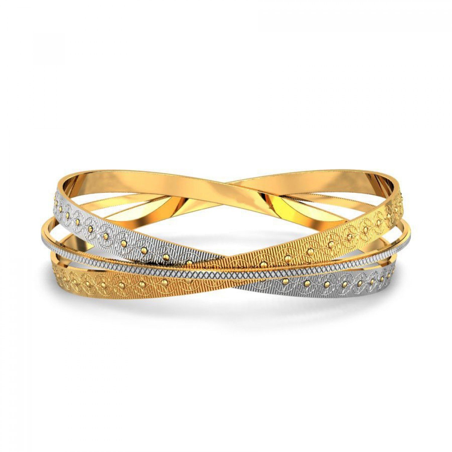 Echo Cutout Gold Bangles