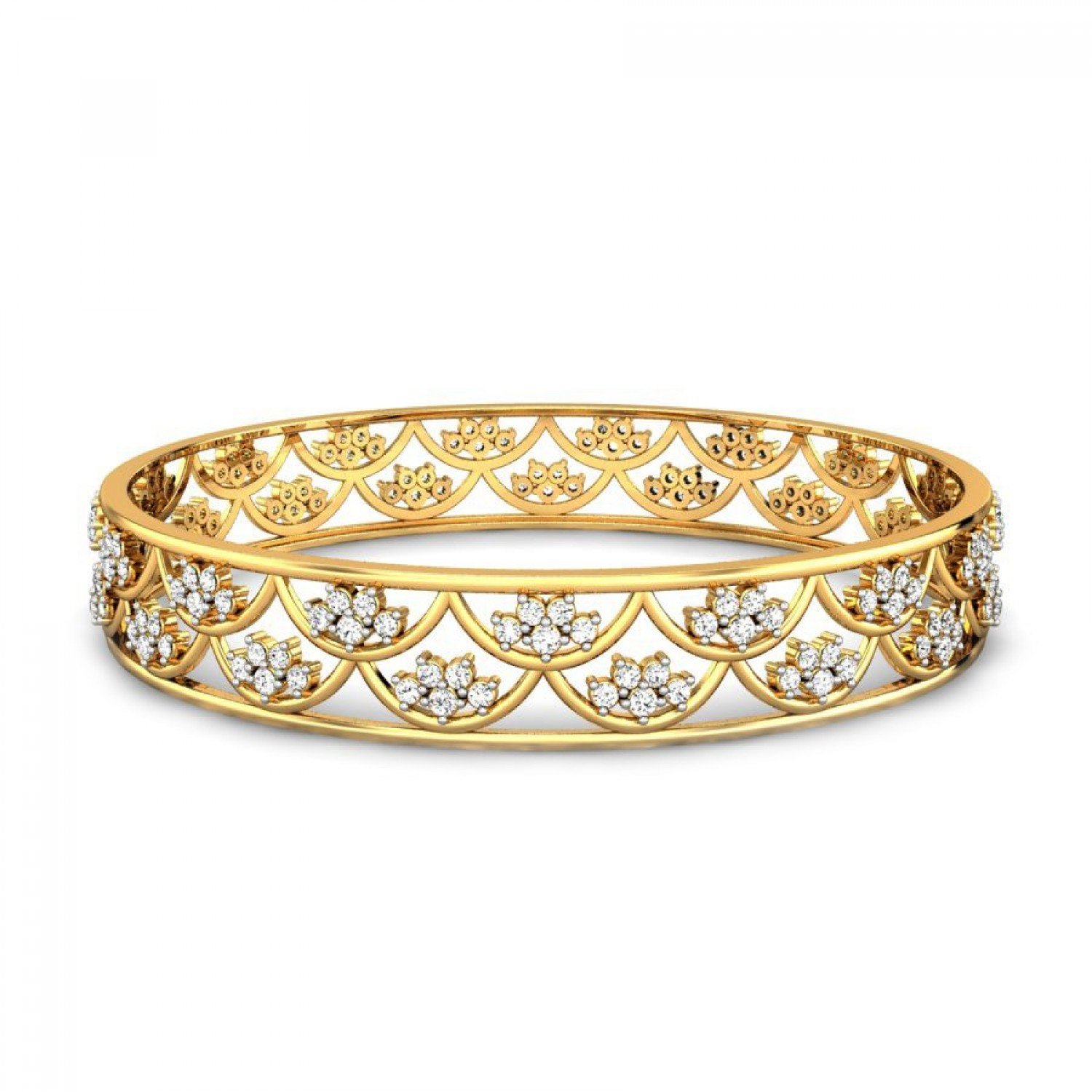 Zina Illusion Gold Bangles
