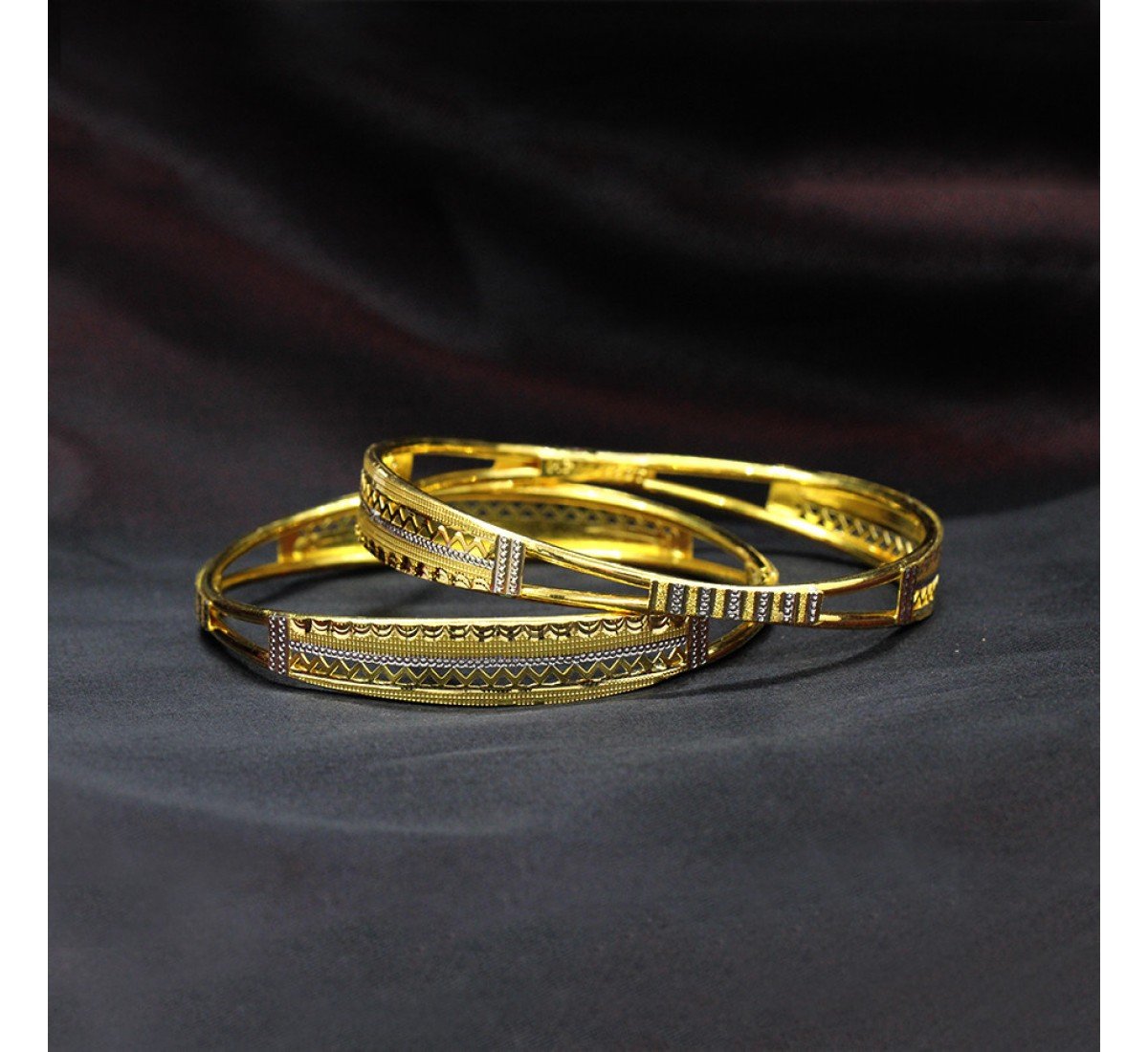 Opalescent Moonshine Gold Bangles