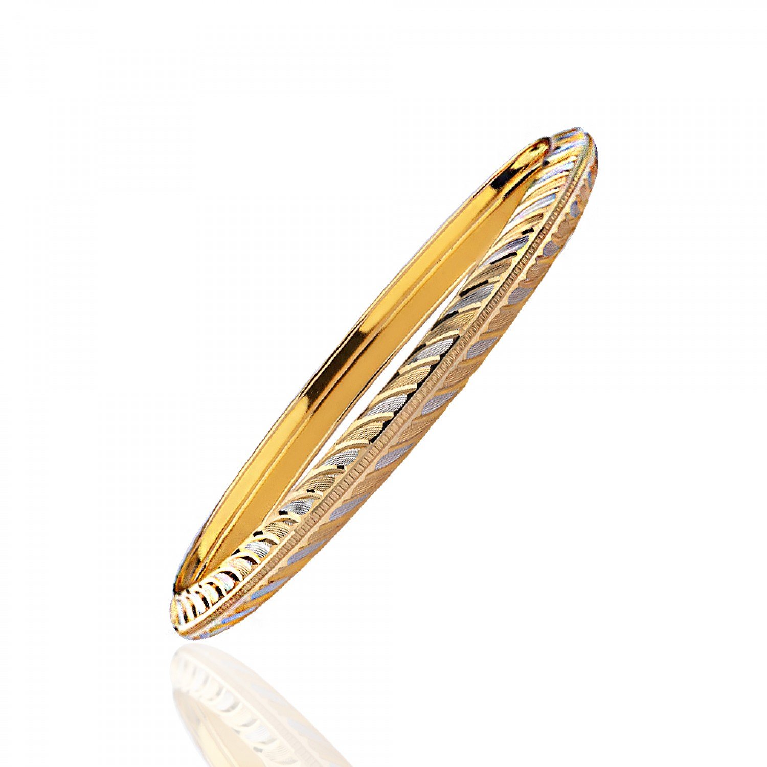 Graceful Enamel Gold Bangles