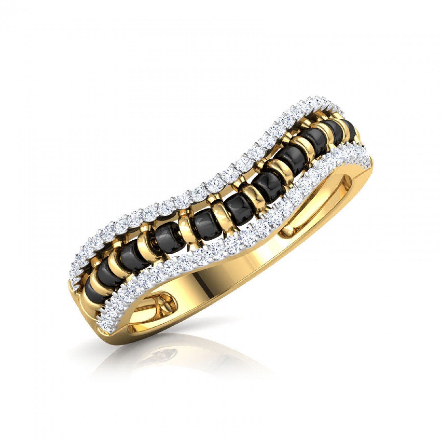 Lustrous Mangalsutra Diamond Ring Lustrous Mangalsutra Diamond Ring