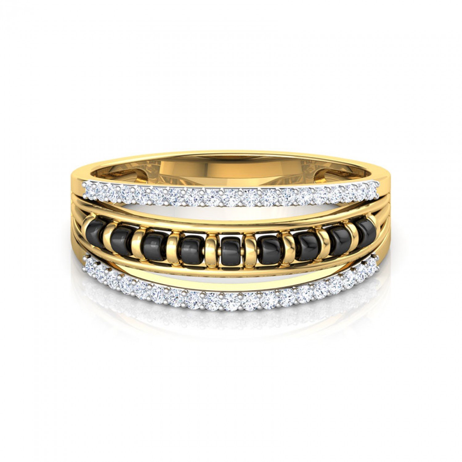 Twined Lisa Mangalsutra Diamond Ring Twined Lisa Mangalsutra Diamond Ring