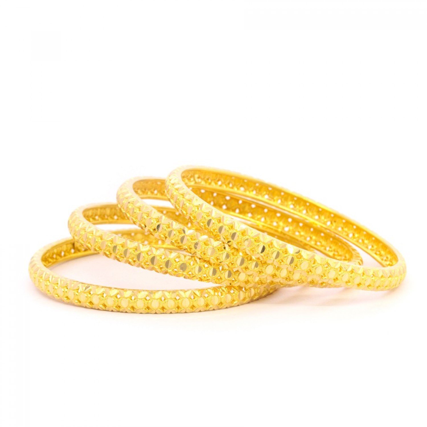 Mesh Charm Gold Bangles Mesh Charm Gold Bangles