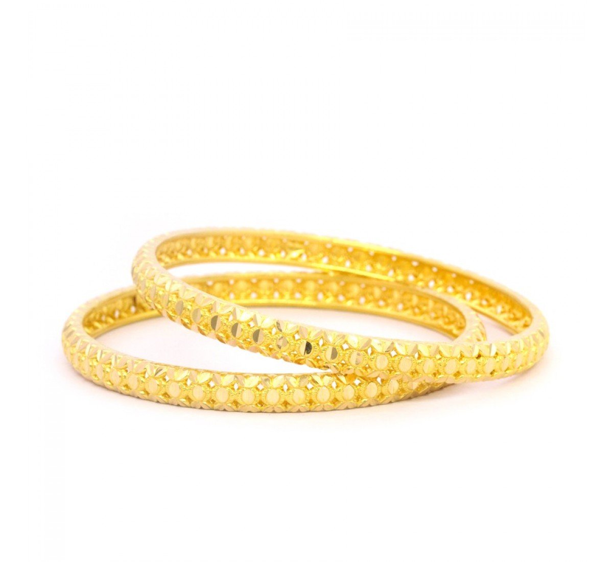 Mesh Charm Gold Bangles