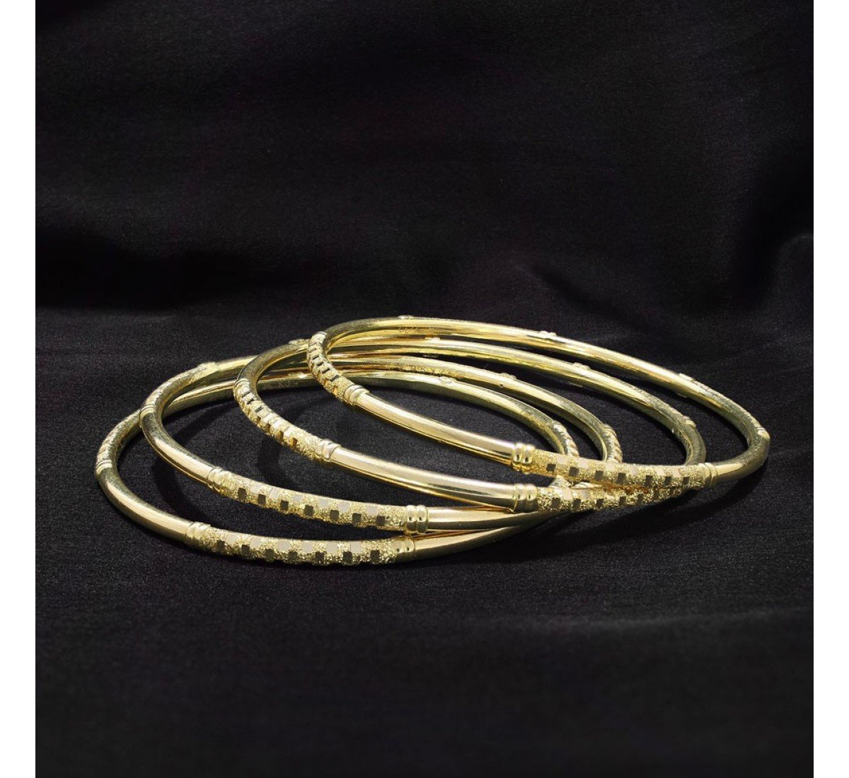 Ethereal Flamboyance Gold Bangles