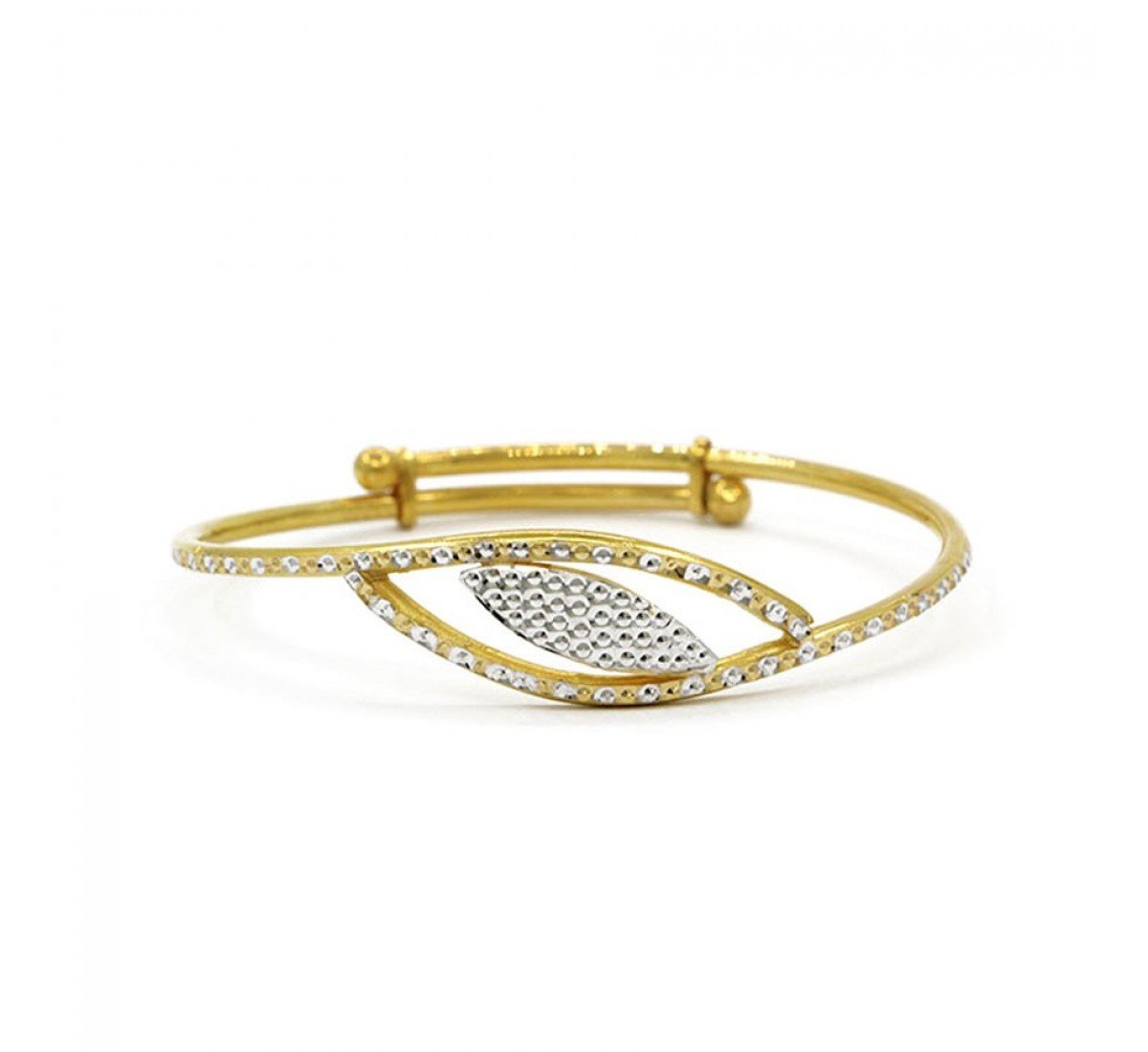 Glimmering Eva Gold Bangles