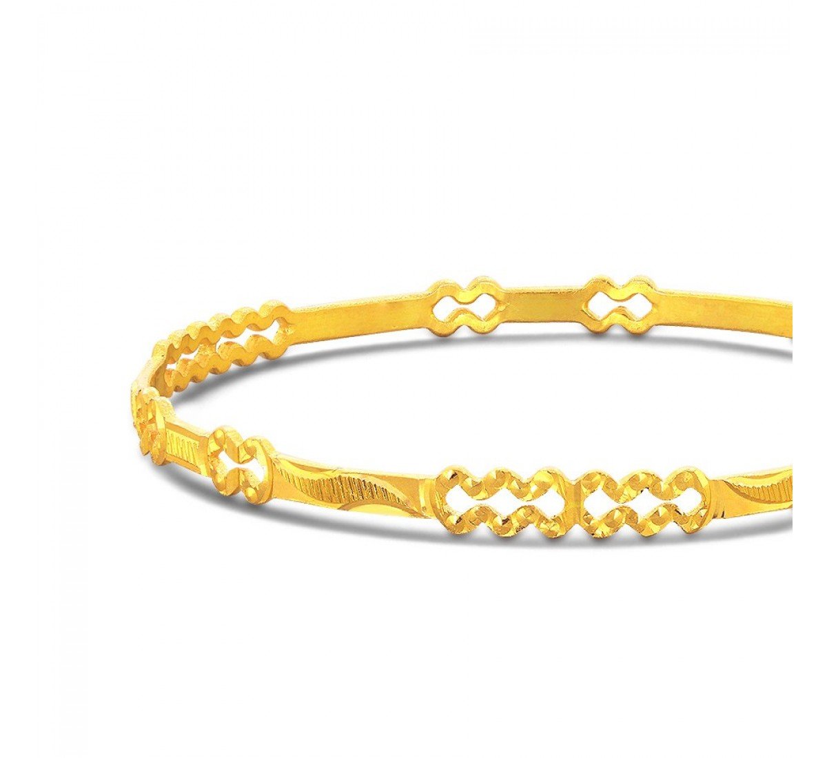 Joice Chevron Gold Bangles