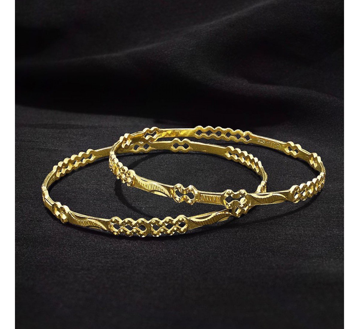 Joice Chevron Gold Bangles