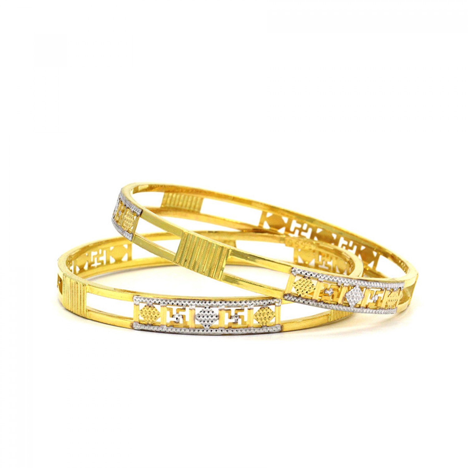 Edgy Hypnotic Gold Bangles Edgy Hypnotic Gold Bangles