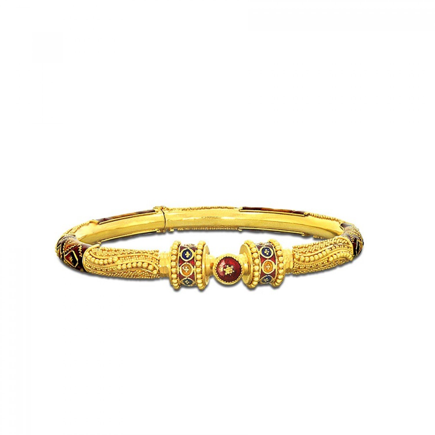 Gardenia Notch Gold Bangles Gardenia Notch Gold Bangles