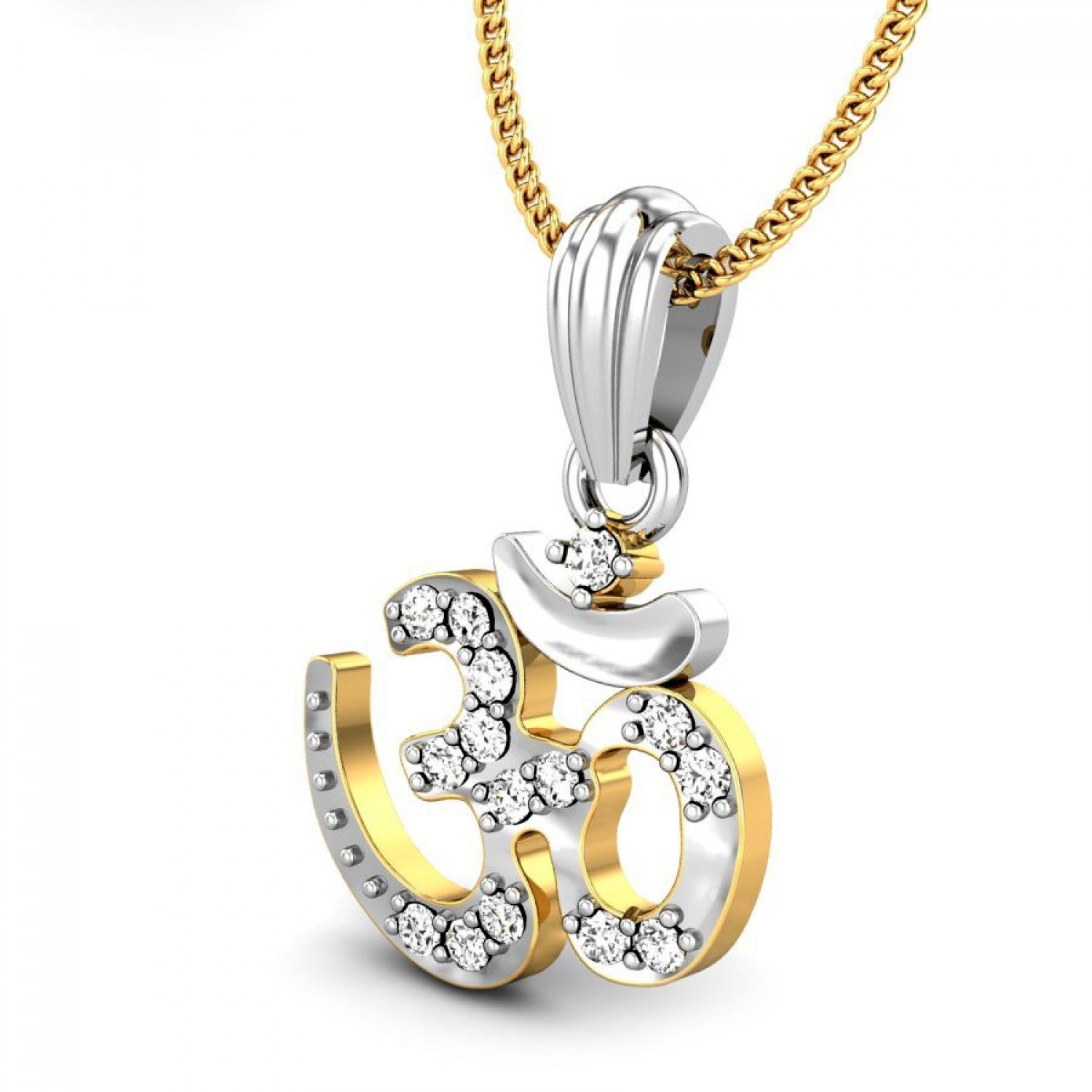 Om Namah Diamond Pendant