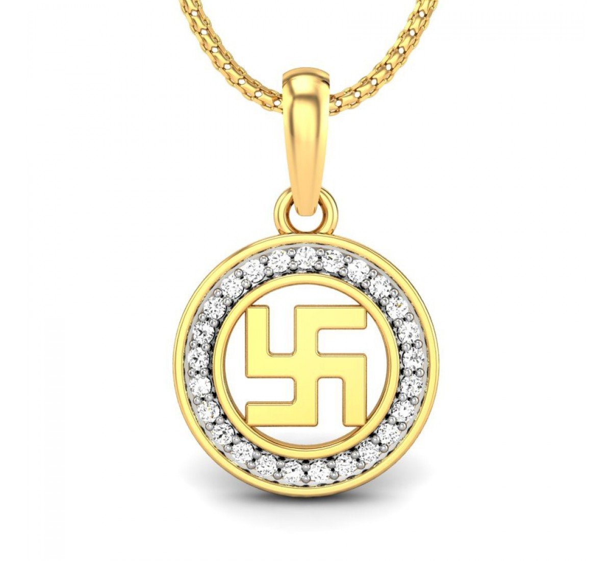Swastika Grace Diamond Pendant