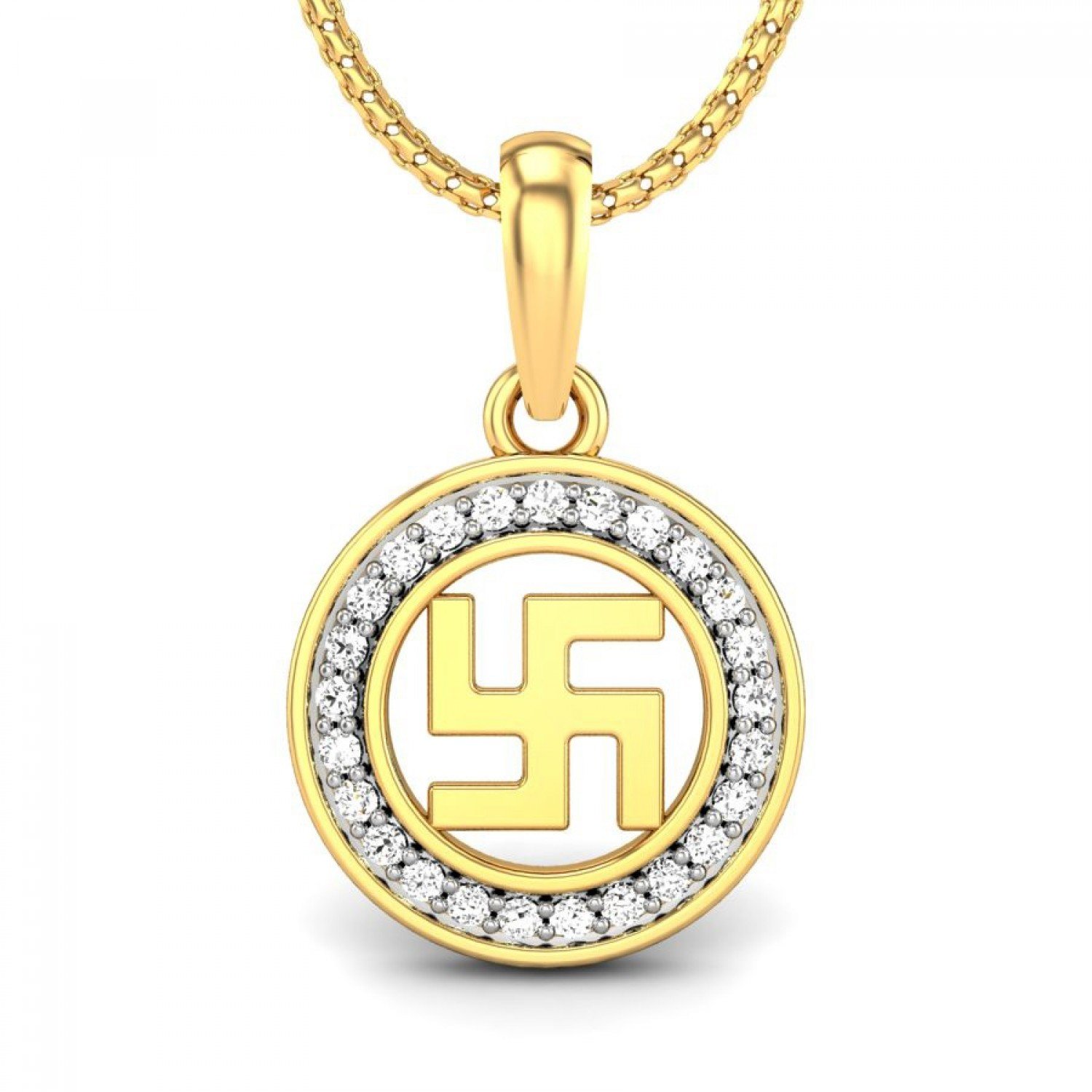 Swastika Grace Diamond Pendant