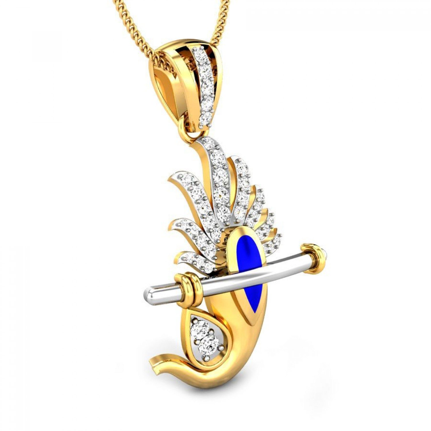 Dwemaatur Ganpati Diamond Pendant