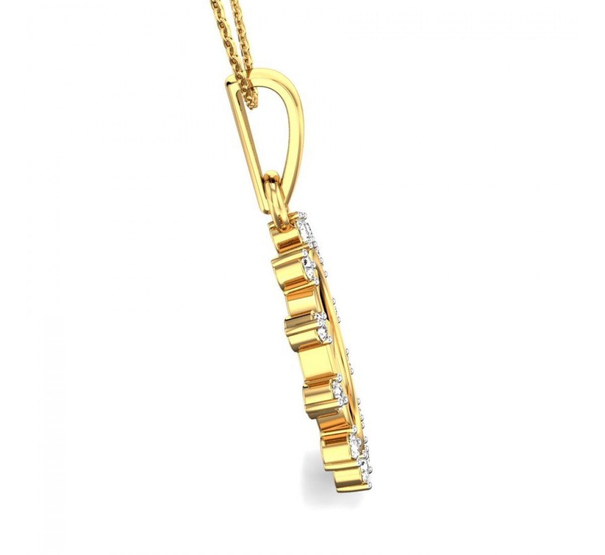 Swastik Laabh Diamond Pendant