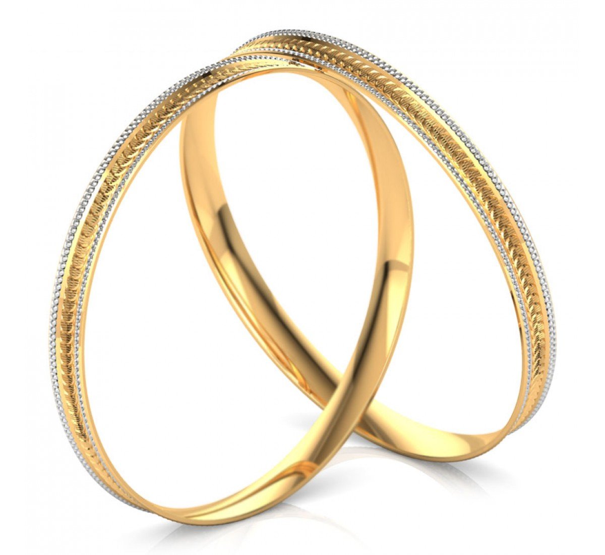 Enigmatic Charm Gold Bangles