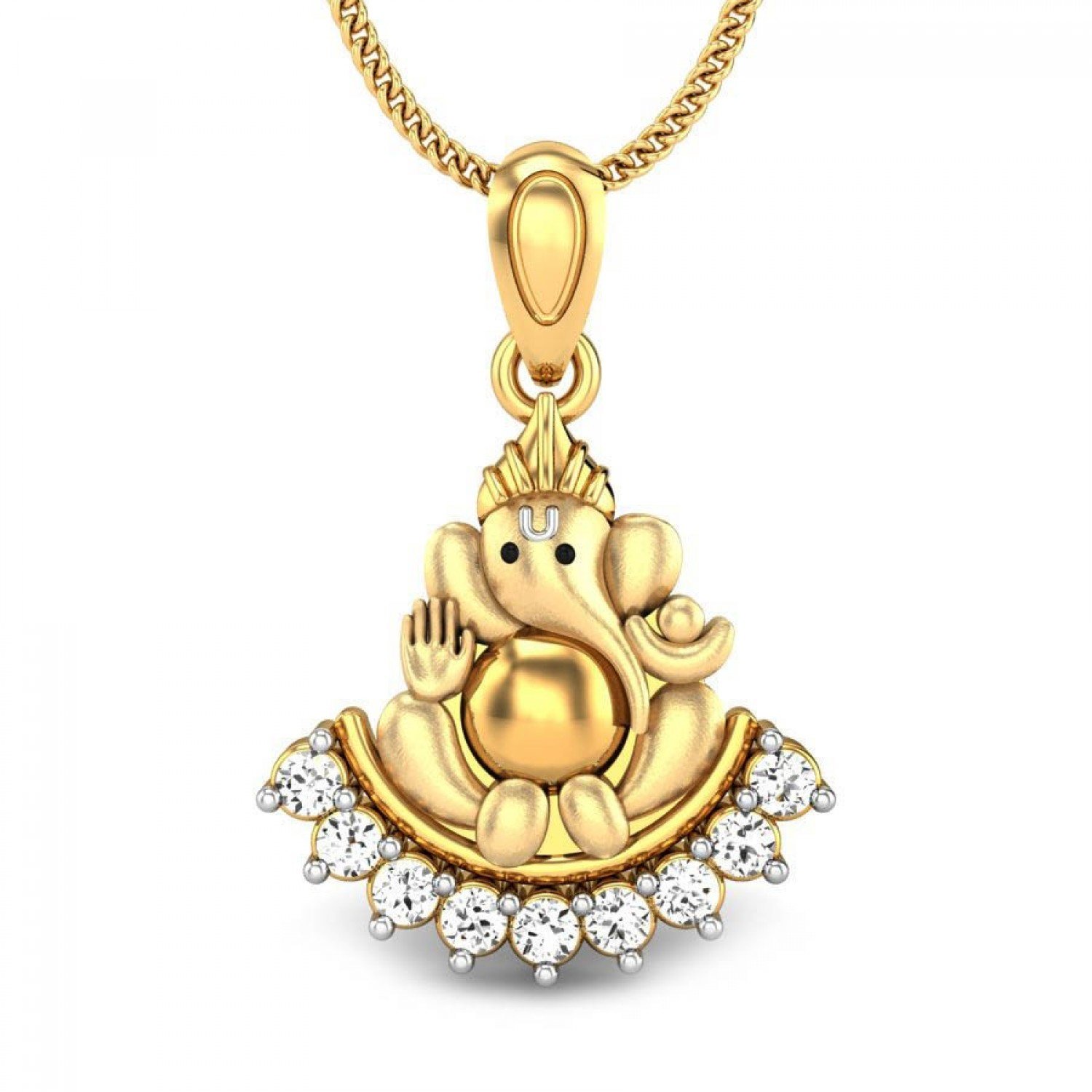 Veerganapati Diamond Pendant