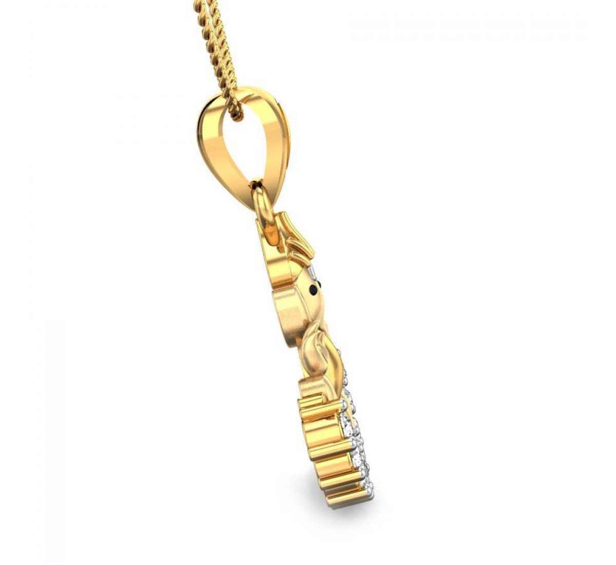 Veerganapati Diamond Pendant