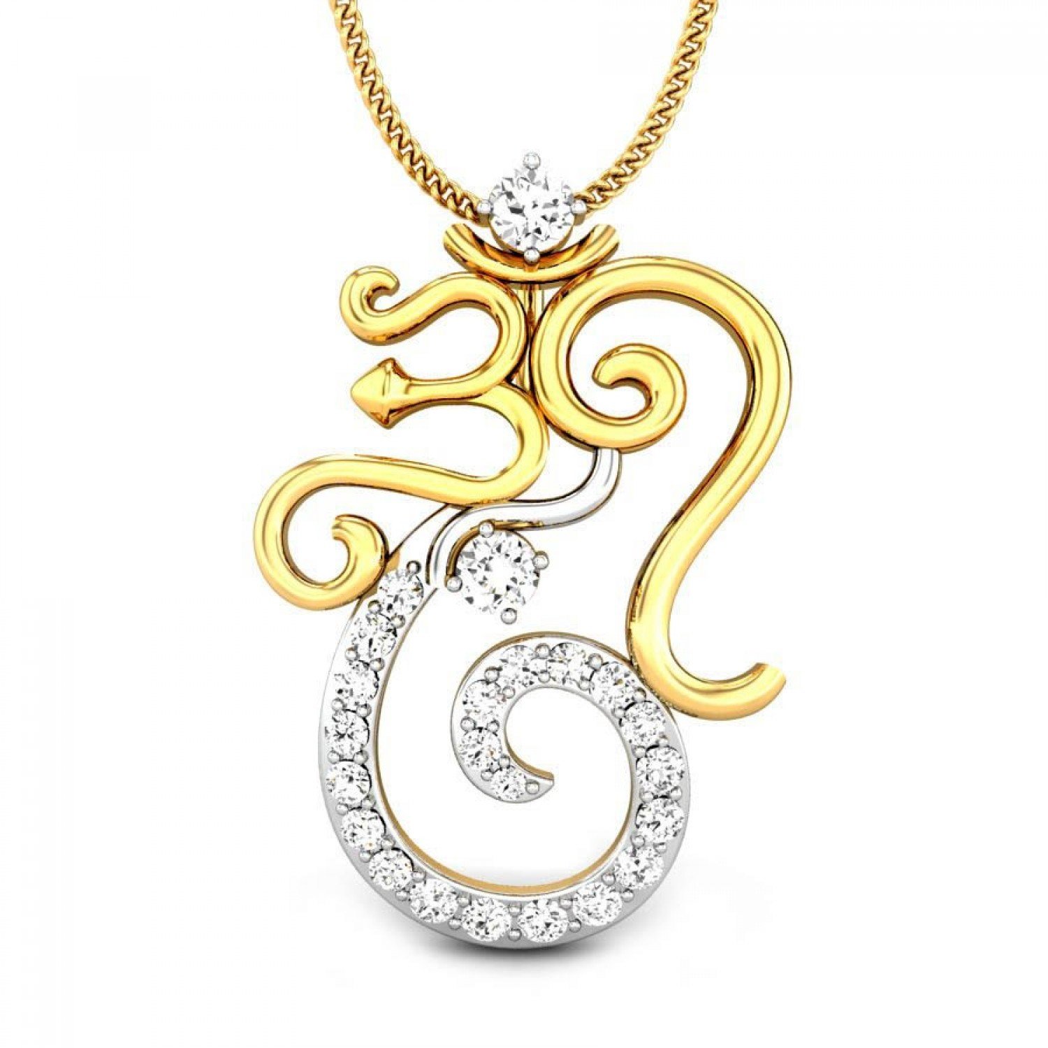 OM Buddhinath Diamond Pendant