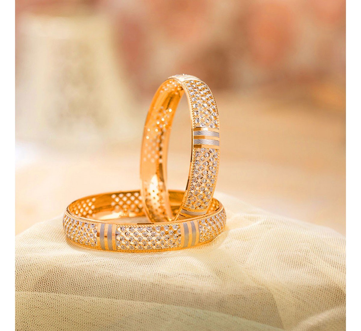 Faceted Amarbel Gold Bangles