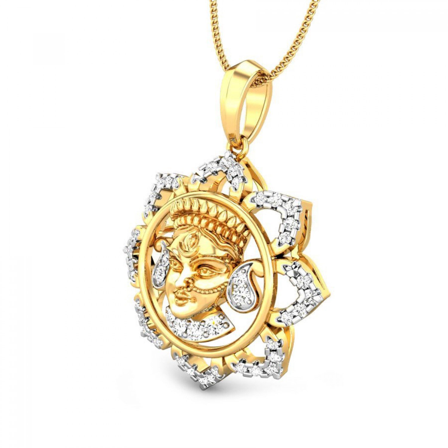 Durga Maa Diamond Pendant