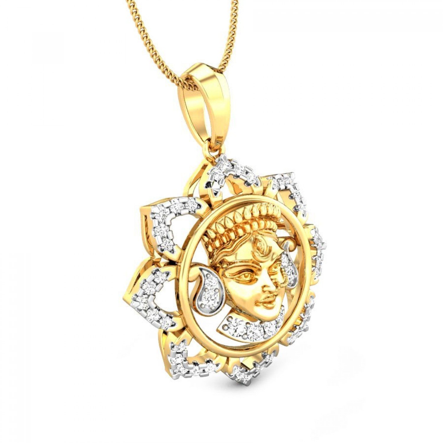 Durga Maa Diamond Pendant