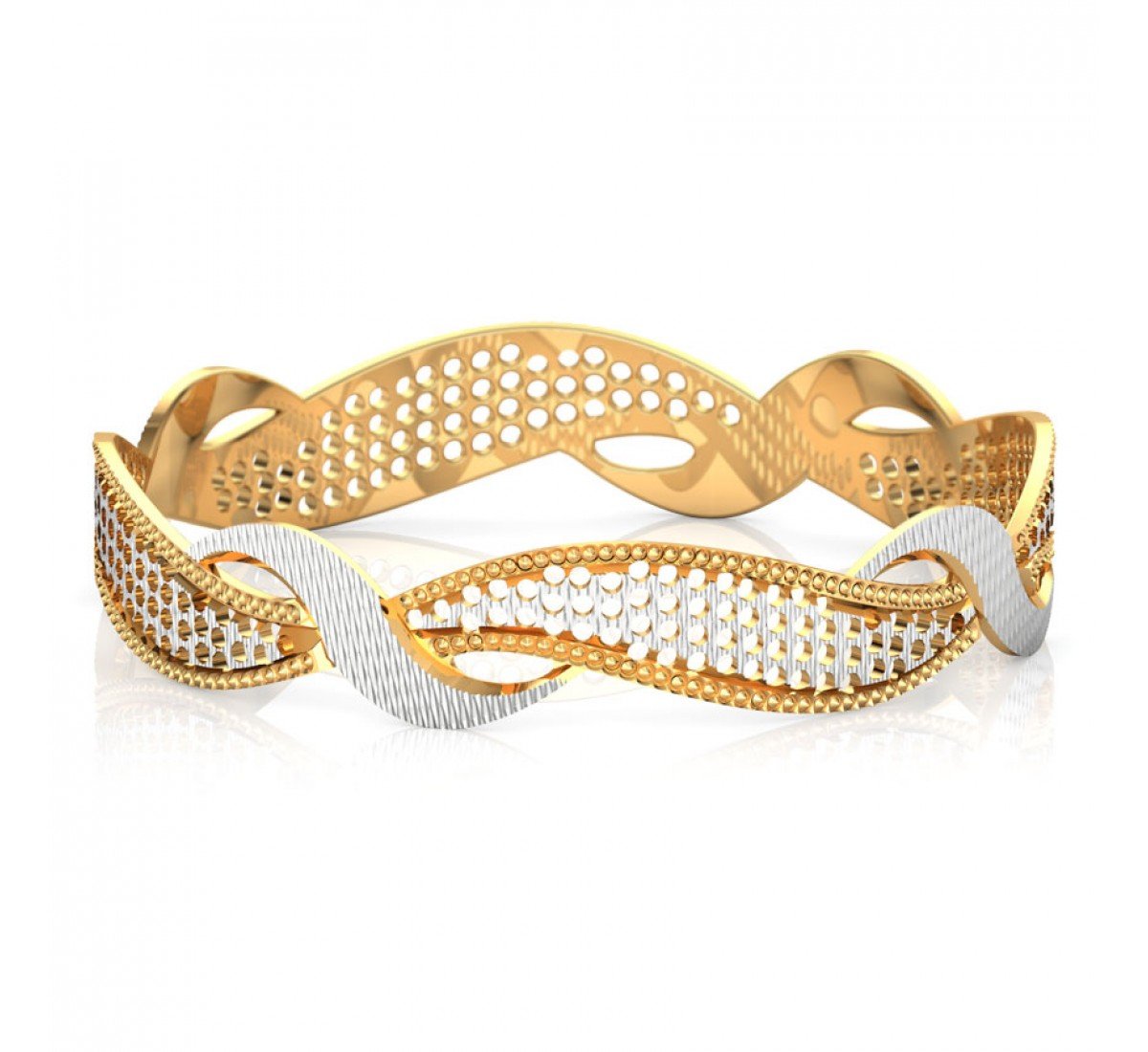 Scintillating Anja Gold Bangles
