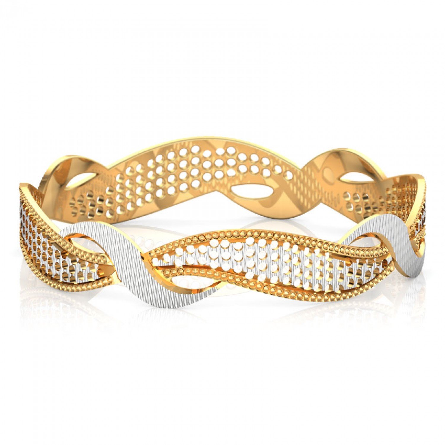 Scintillating Anja Gold Bangles
