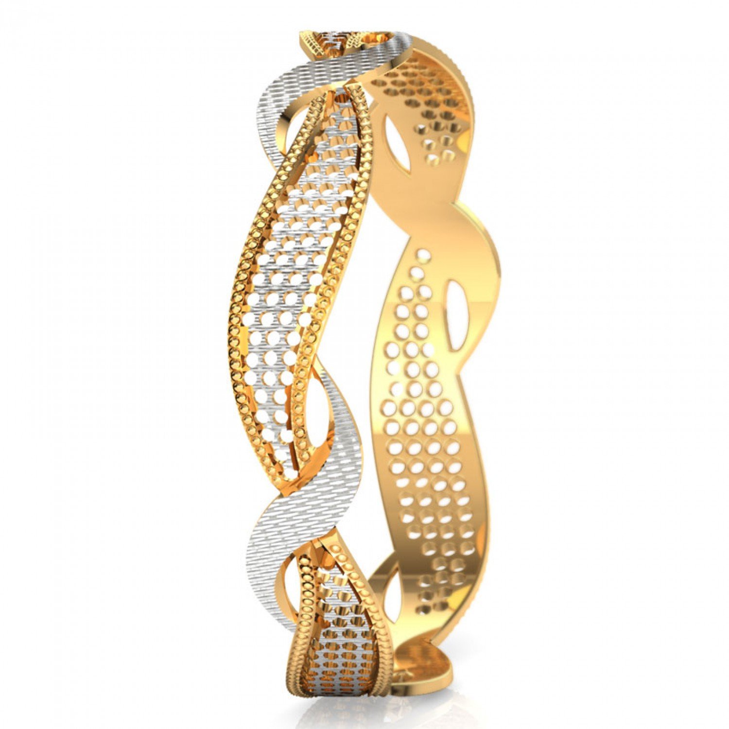Scintillating Anja Gold Bangles