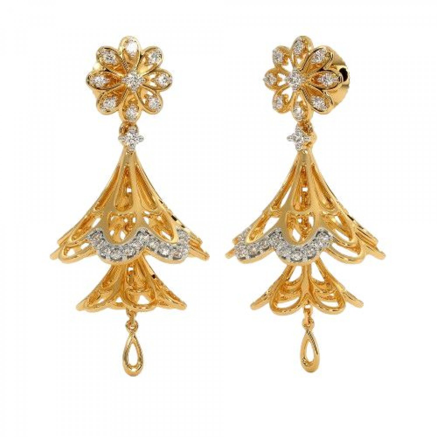 Alcove Nadia Diamond Jhumkas