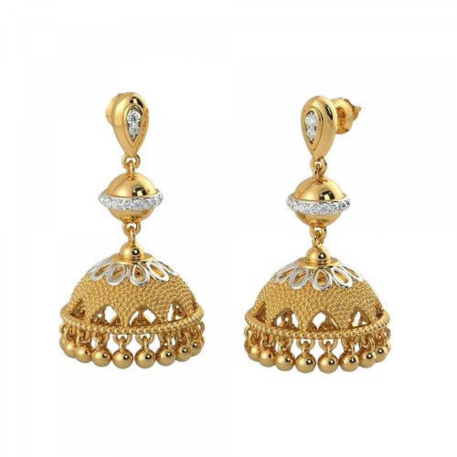 Breeze Alvina Diamond Jhumkas