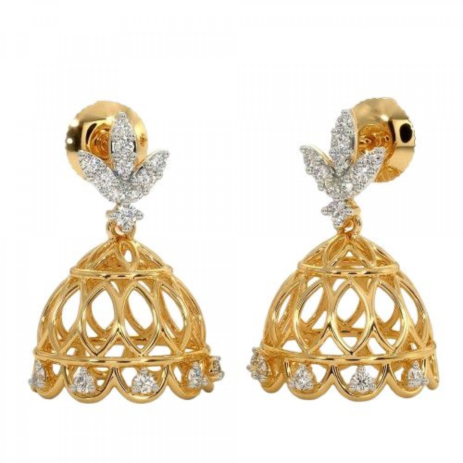 Evelyn Dome Diamond Jhumkas