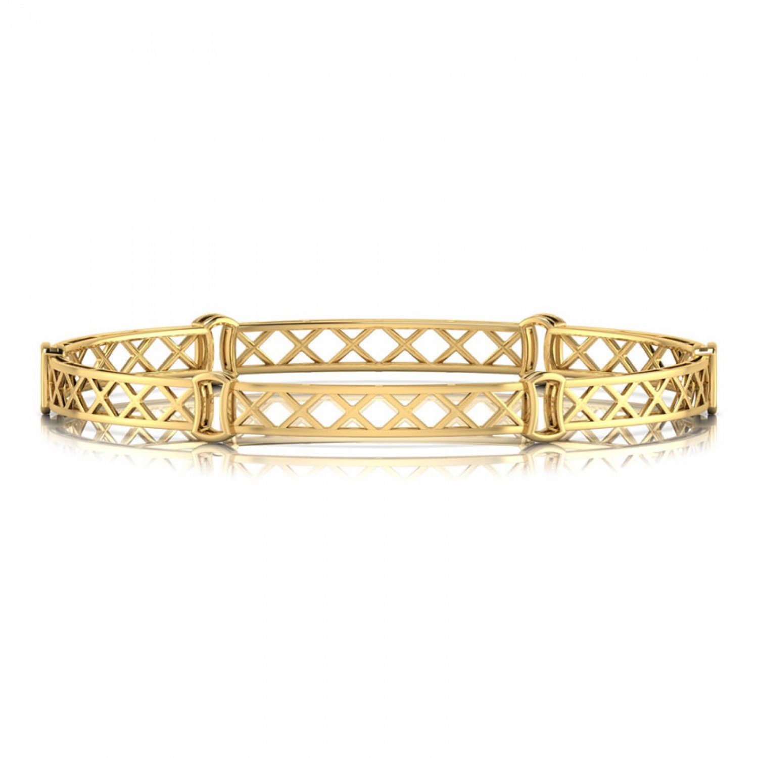 Teardrop Lace Gold Bangles