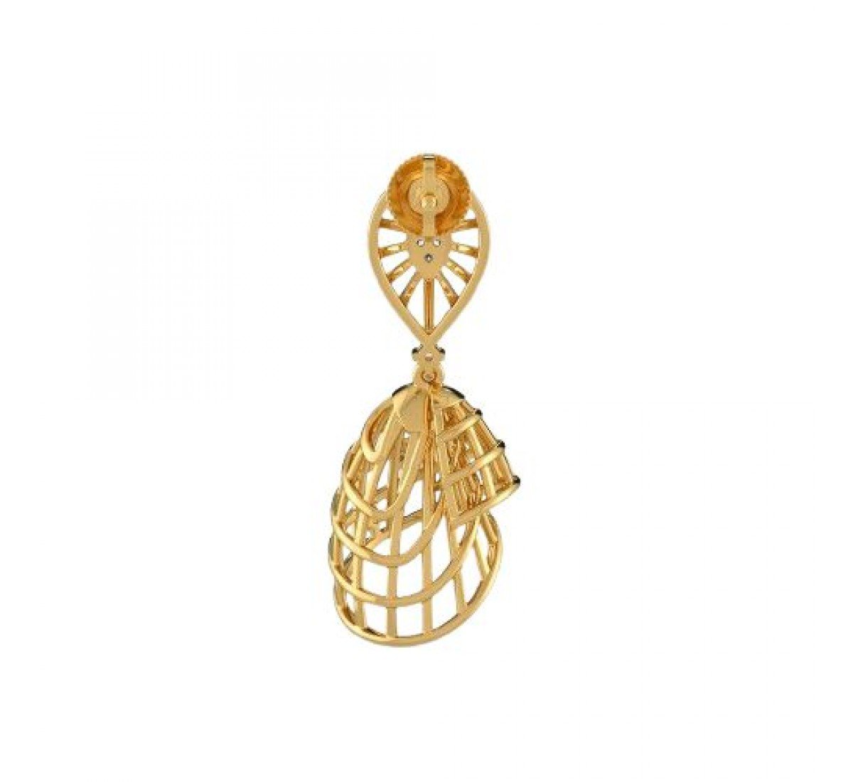 Ovate Flare Diamond Jhumkas