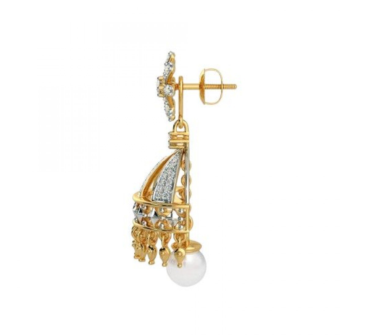 Treasure Mayura Diamond Jhumkas