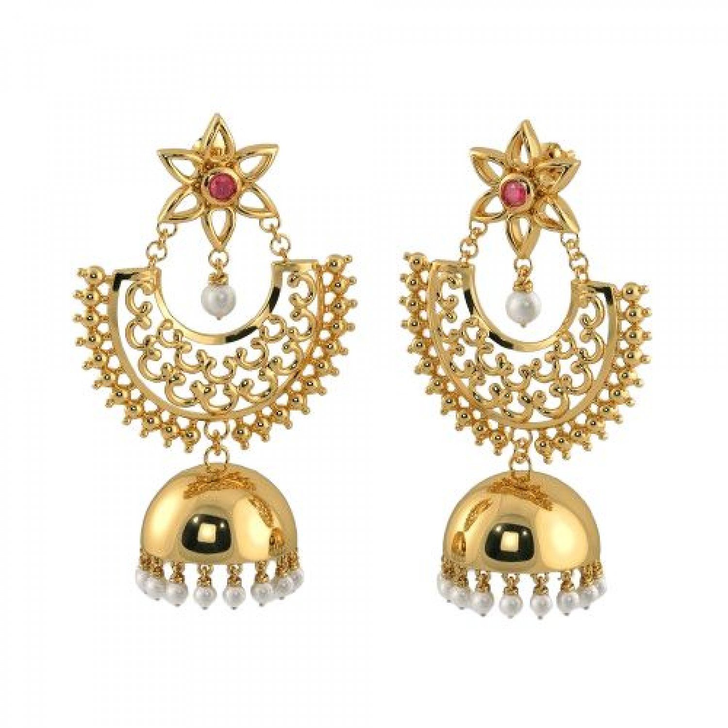 Drapes Ansley Gold Jhumkas