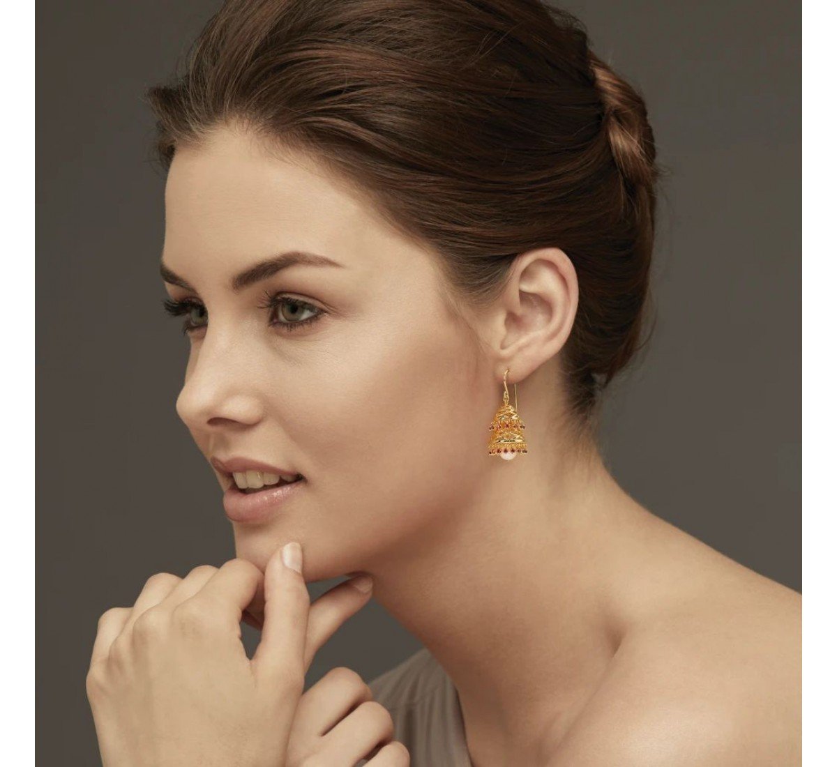 Nestle Sphere Gold Jhumkas