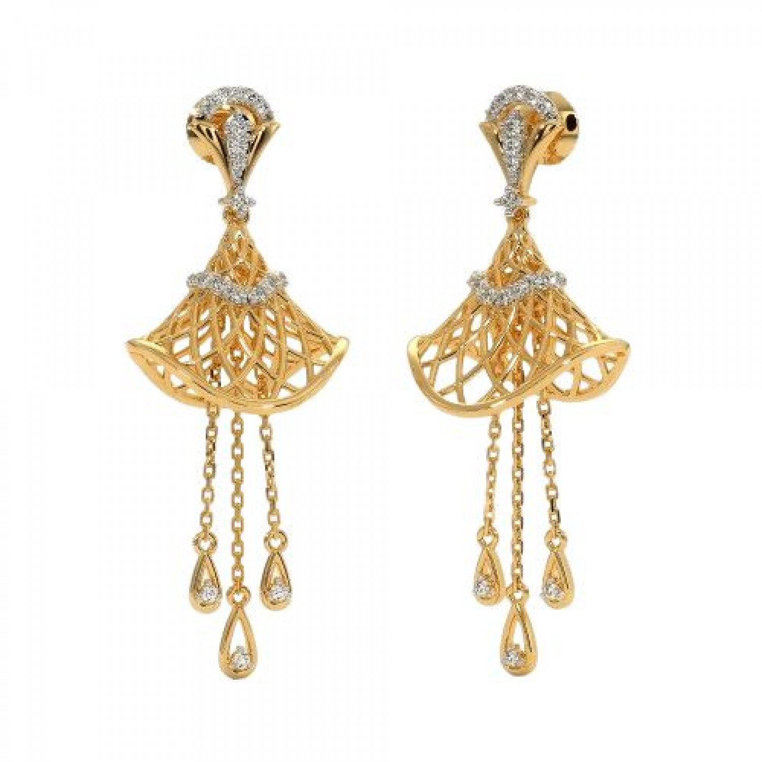 Aether Enfold Diamond Jhumkas