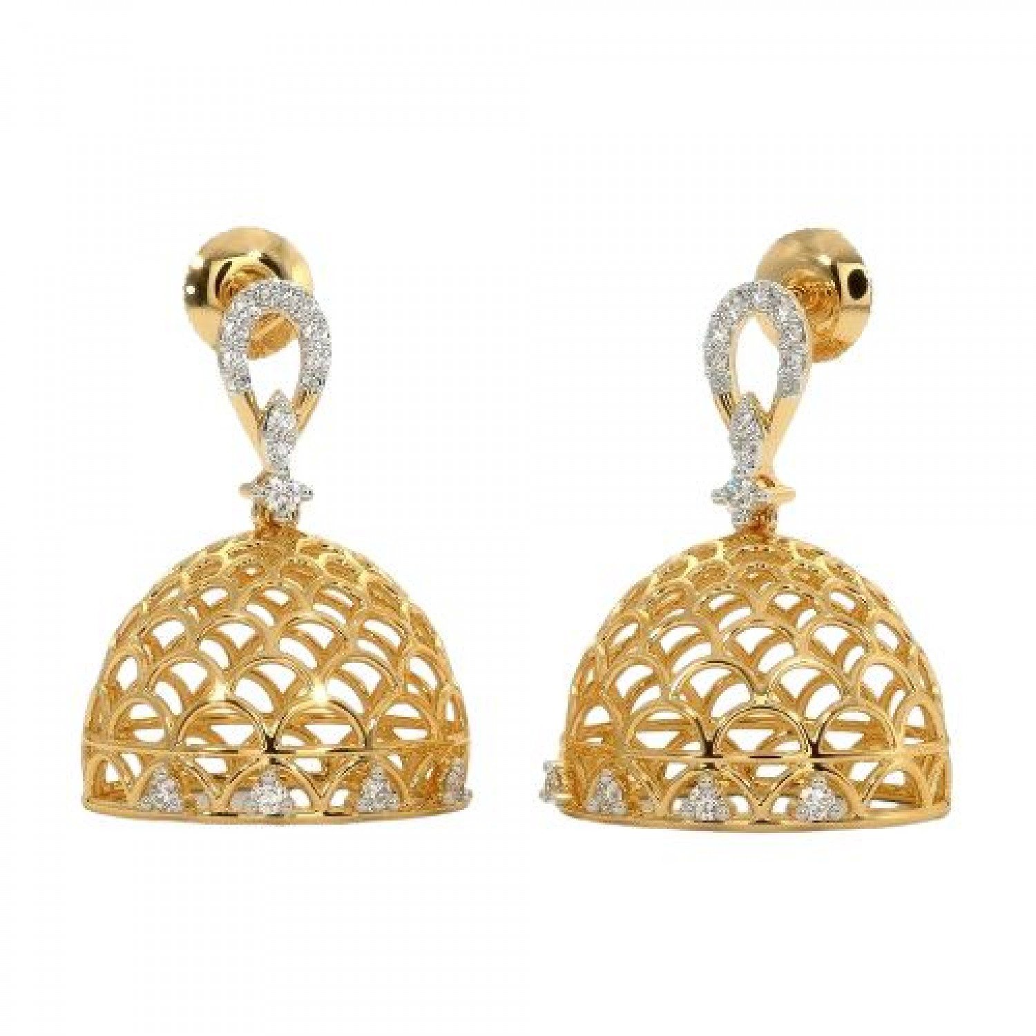 Frosted Punita Diamond Jhumkas