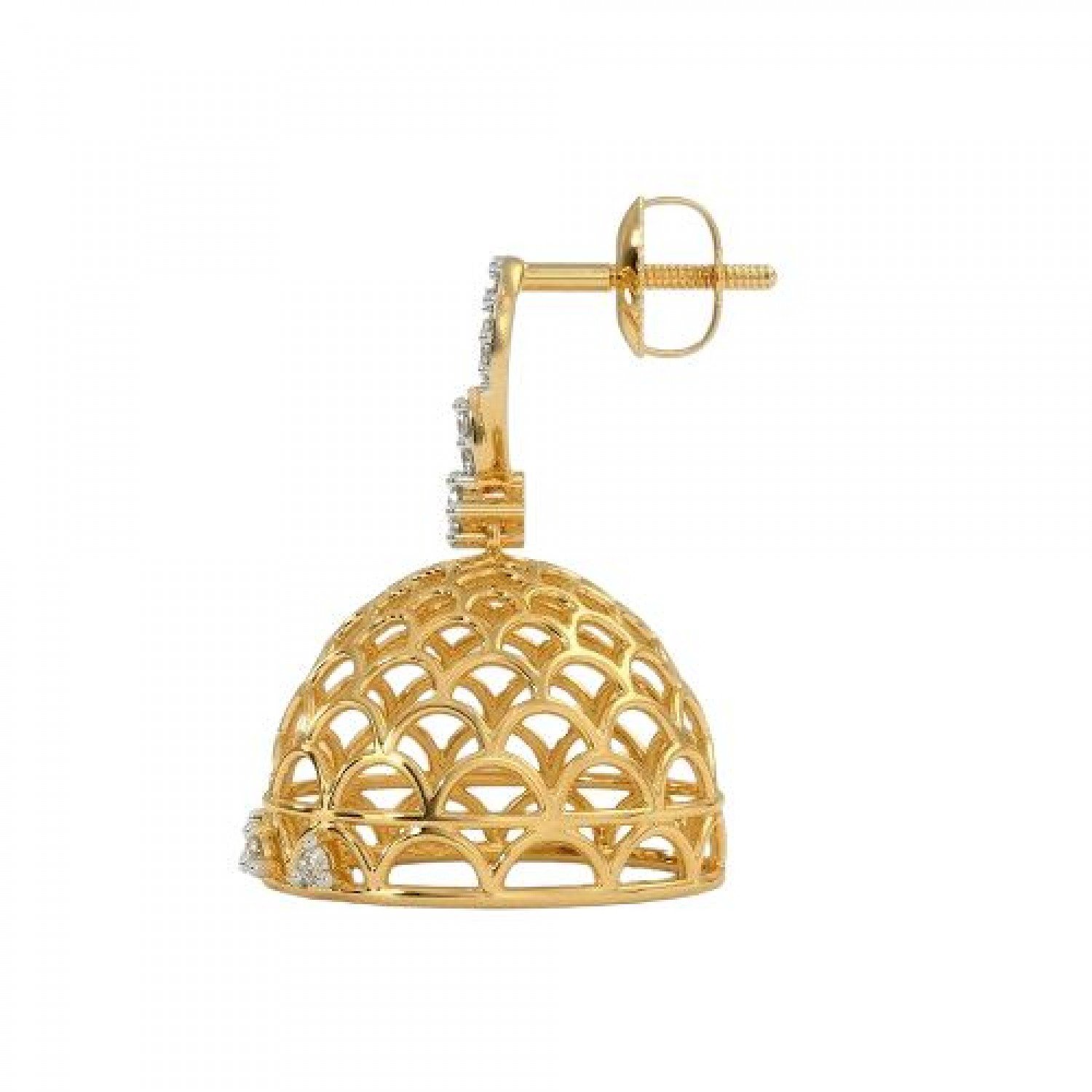 Frosted Punita Diamond Jhumkas